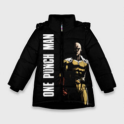 Куртка зимняя для девочки One Punch Man, цвет: 3D-черный