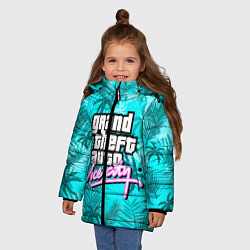 Куртка зимняя для девочки GTA VICE CITY, цвет: 3D-красный — фото 2