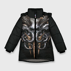 Куртка зимняя для девочки Baldurs gate 3, цвет: 3D-светло-серый