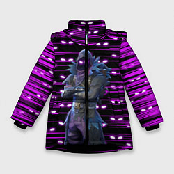 Куртка зимняя для девочки Fortnite Raven, цвет: 3D-черный