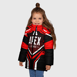 Куртка зимняя для девочки APEX, цвет: 3D-черный — фото 2