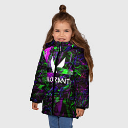 Куртка зимняя для девочки VALORANT GAME, цвет: 3D-черный — фото 2
