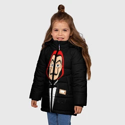 Куртка зимняя для девочки Бумажный Дом, цвет: 3D-черный — фото 2