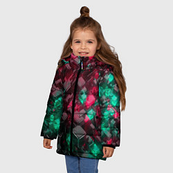 Куртка зимняя для девочки ABSTRACTION, цвет: 3D-черный — фото 2