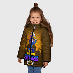 Куртка зимняя для девочки MORTIS BRAWL STARS, цвет: 3D-черный — фото 2