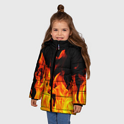 Куртка зимняя для девочки ОГНЕННЫЙ, цвет: 3D-светло-серый — фото 2