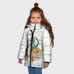 Куртка зимняя для девочки MERA, цвет: 3D-светло-серый — фото 2