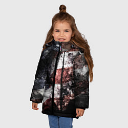 Куртка зимняя для девочки США, цвет: 3D-черный — фото 2