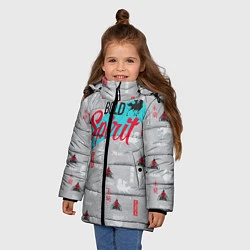 Куртка зимняя для девочки Bold Spirit, цвет: 3D-черный — фото 2