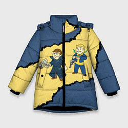 Куртка зимняя для девочки Fallout New Vegas Boys, цвет: 3D-черный