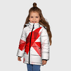 Куртка зимняя для девочки GEOMETRY RED, цвет: 3D-красный — фото 2