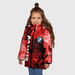 Куртка зимняя для девочки BMW FIRE, цвет: 3D-черный — фото 2