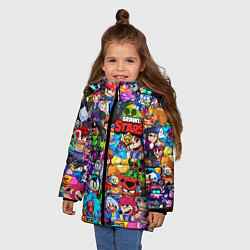 Куртка зимняя для девочки BRAWL STARS ВСЕ ПЕРСОНАЖИ, цвет: 3D-черный — фото 2