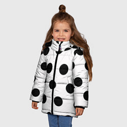 Куртка зимняя для девочки Горошeк, цвет: 3D-черный — фото 2