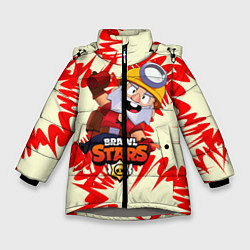 Куртка зимняя для девочки Brawl Stars Dynamike, цвет: 3D-светло-серый