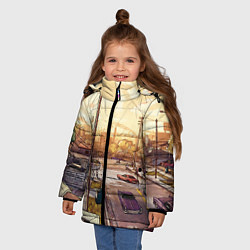 Куртка зимняя для девочки GTA San Andreas, цвет: 3D-красный — фото 2