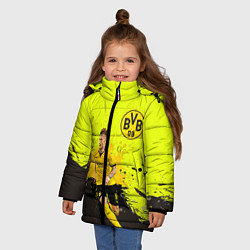 Куртка зимняя для девочки Марко Ройс, цвет: 3D-светло-серый — фото 2