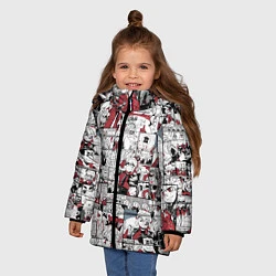 Куртка зимняя для девочки HELLTAKER, цвет: 3D-черный — фото 2