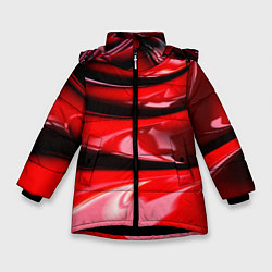 Куртка зимняя для девочки ТЕКСТУРА, цвет: 3D-черный