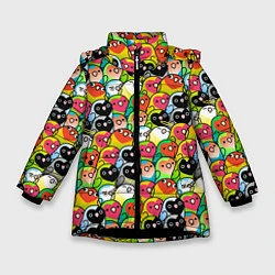 Зимняя куртка для девочки Папуги