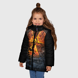 Куртка зимняя для девочки S T A L K E R 2, цвет: 3D-черный — фото 2