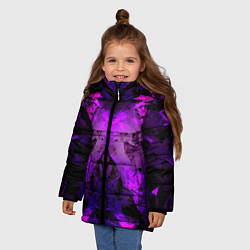 Куртка зимняя для девочки Абстракция,пришелиц,космос,100, цвет: 3D-черный — фото 2