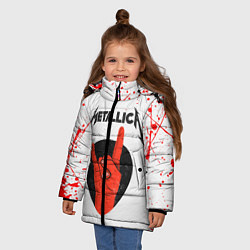 Куртка зимняя для девочки METALLICA Z, цвет: 3D-черный — фото 2