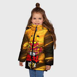 Куртка зимняя для девочки Злой Джин BRAWL STARS, цвет: 3D-черный — фото 2