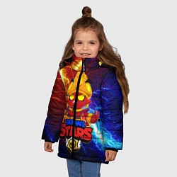 Куртка зимняя для девочки BRAWL STARS EVIL GENE ДЖИН, цвет: 3D-черный — фото 2
