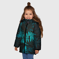 Куртка зимняя для девочки ПАПОРОТНИК, цвет: 3D-черный — фото 2