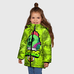Куртка зимняя для девочки BRAWL STARS SPIKE СПАЙК, цвет: 3D-черный — фото 2