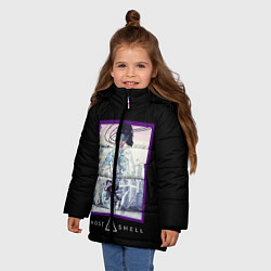 Куртка зимняя для девочки Призрак в доспехах, цвет: 3D-черный — фото 2