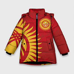 Куртка зимняя для девочки Киргизия, цвет: 3D-черный