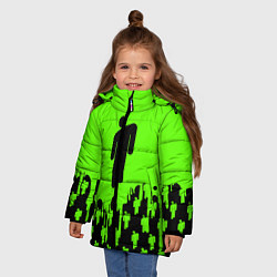 Куртка зимняя для девочки BILLIE EILISH БИЛЛИ АЙЛИШ, цвет: 3D-черный — фото 2