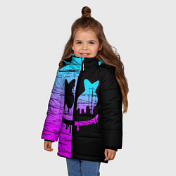 Куртка зимняя для девочки FORTNITE MARSHMELLO, цвет: 3D-черный — фото 2