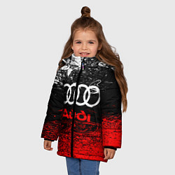Куртка зимняя для девочки AUDI, цвет: 3D-красный — фото 2