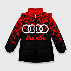 Куртка зимняя для девочки AUDI, цвет: 3D-черный