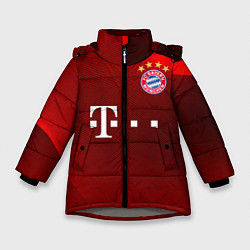 Куртка зимняя для девочки BAYERN MUNCHEN, цвет: 3D-светло-серый