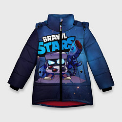 Куртка зимняя для девочки 8 bit blue brawl stars 8 бит, цвет: 3D-красный
