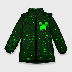Куртка зимняя для девочки MINECRAFT МАЙНКРАФТ, цвет: 3D-черный