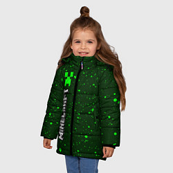 Куртка зимняя для девочки MINECRAFT МАЙНКРАФТ, цвет: 3D-черный — фото 2