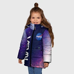 Куртка зимняя для девочки NASA НАСА, цвет: 3D-красный — фото 2