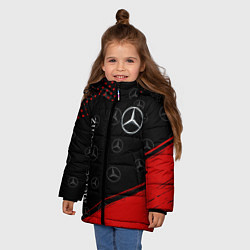 Куртка зимняя для девочки MERCEDES МЕРСЕДЕС, цвет: 3D-красный — фото 2