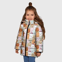 Куртка зимняя для девочки МИШКИ, цвет: 3D-черный — фото 2