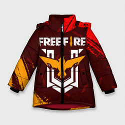 Куртка зимняя для девочки FREE FIRE ФРИ ФАЕР, цвет: 3D-красный