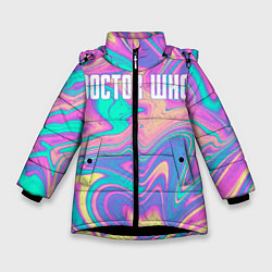 Куртка зимняя для девочки ДОКТОР КТО, цвет: 3D-черный