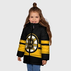 Куртка зимняя для девочки BOSTON BRUINS NHL, цвет: 3D-светло-серый — фото 2