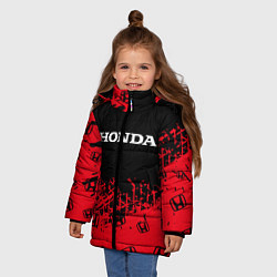 Куртка зимняя для девочки HONDA ХОНДА, цвет: 3D-красный — фото 2