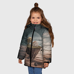 Куртка зимняя для девочки Самоизоляция, цвет: 3D-красный — фото 2