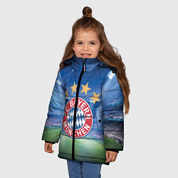 Куртка зимняя для девочки Бавария Мюнхен, цвет: 3D-черный — фото 2